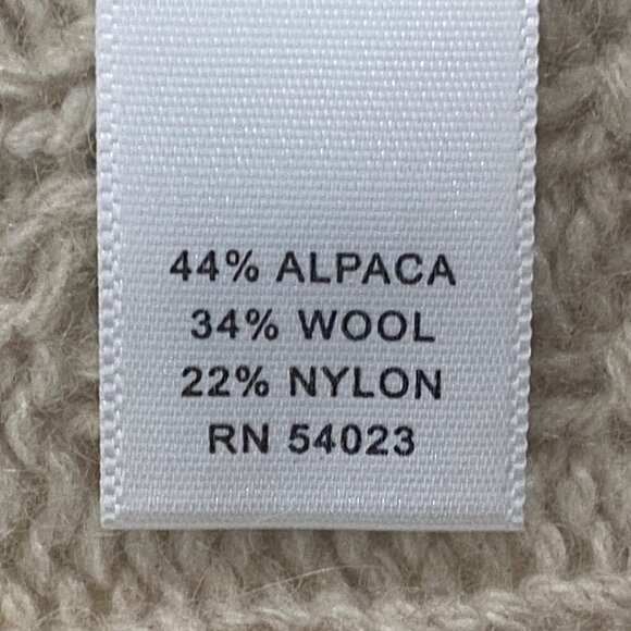 Banana Republic Alpaca Blend Cable Knit Cardigan Sweater M neutral super soft - Picture 6 of 11